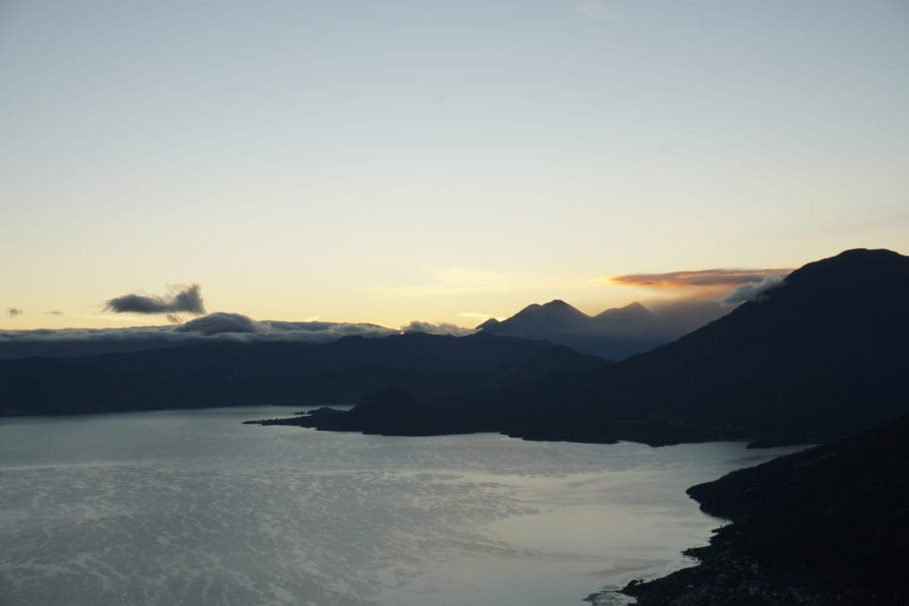 Lake Atitlan view before sunrise