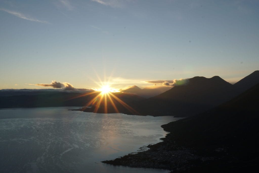 Lake Atitlan view sunrise Indian Nose