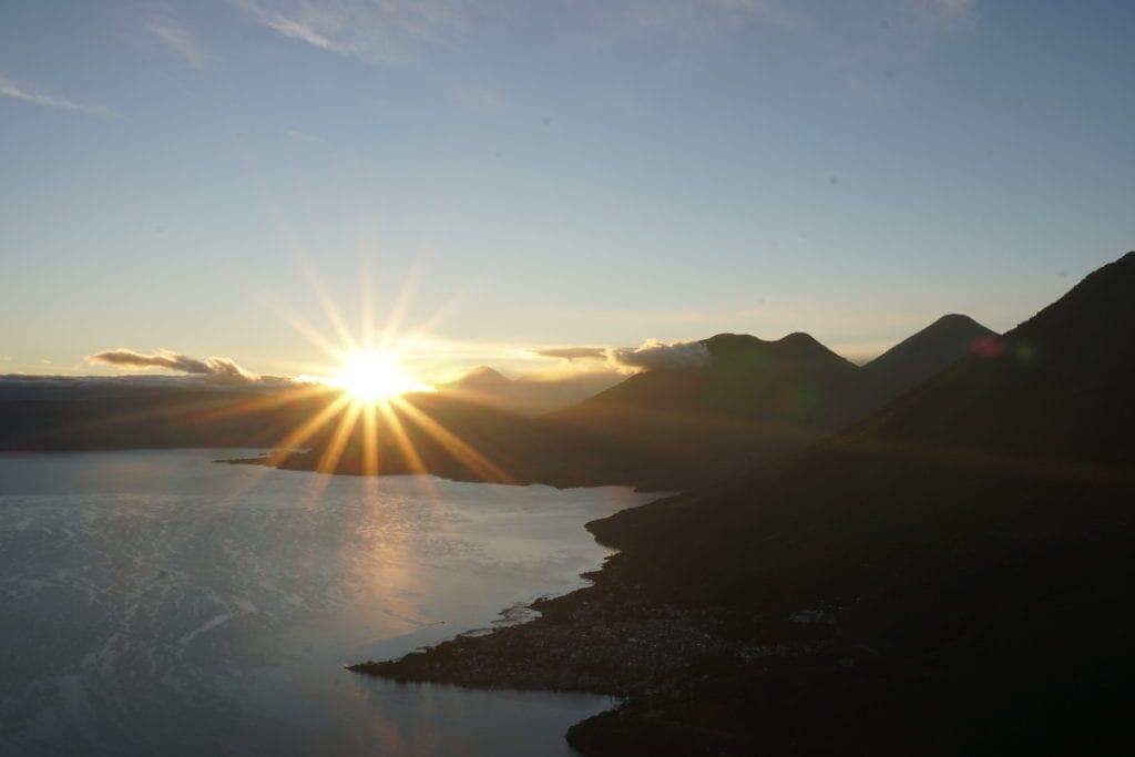 Sunrise over Lake Atitlan