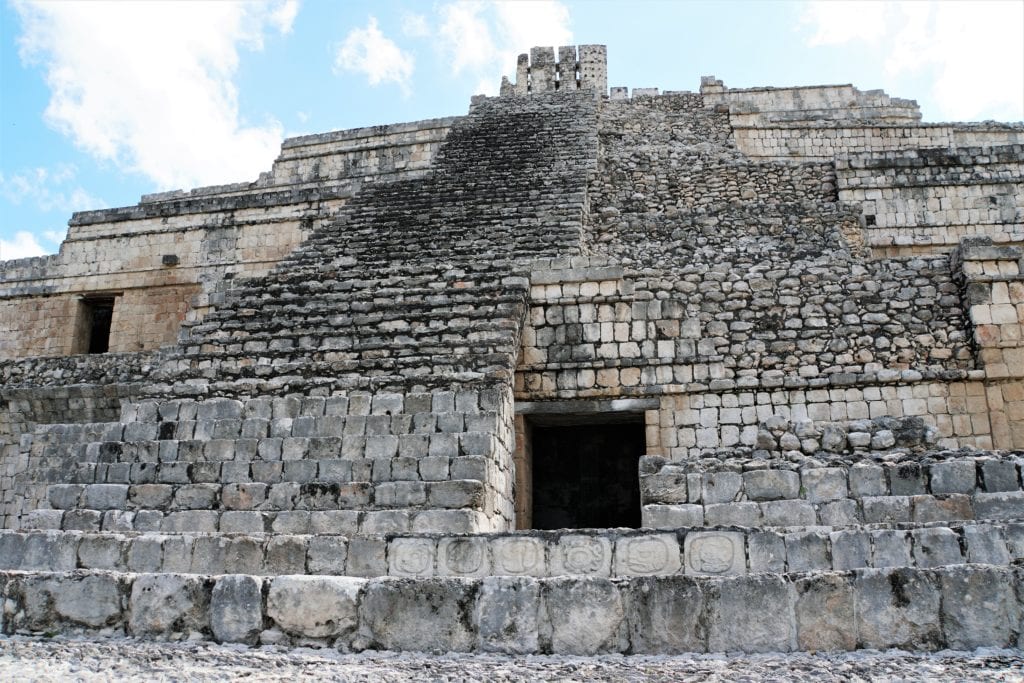 Temple of the Five Storeys looking up to