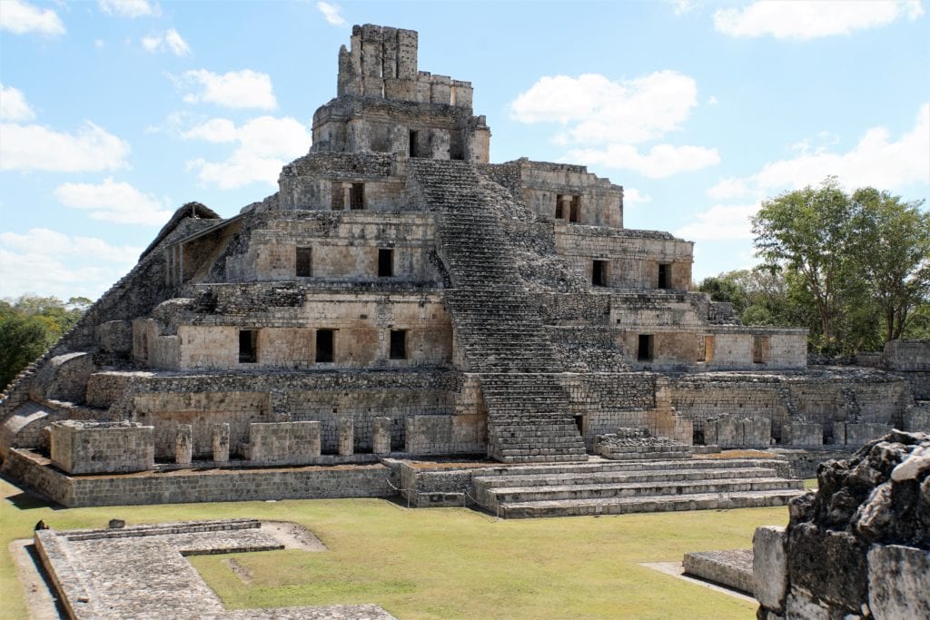 Temple of the Five Storeys viewed from Templo del Noroeste