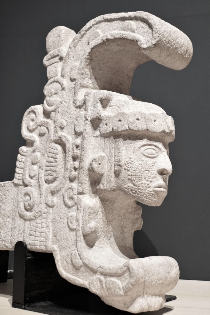 Mayan figure at Palacio Cantón