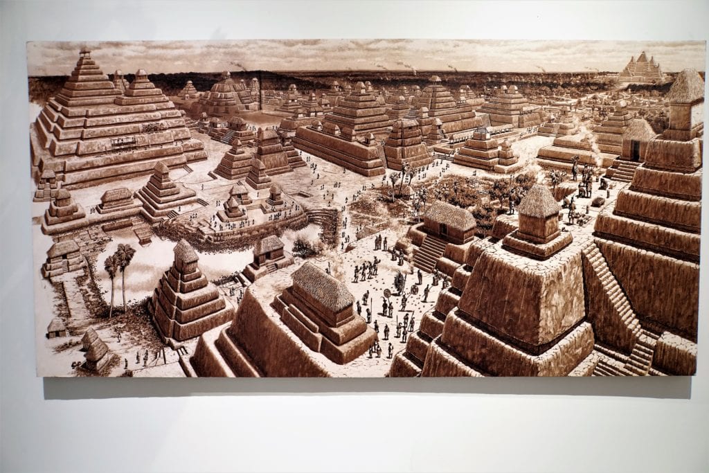 Depiction of what a Mayan city would look like