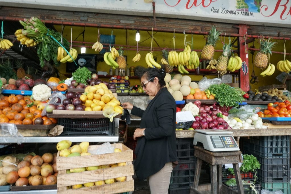 Vegetable stall at market Progreso