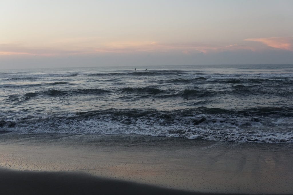 looking out on to pacific ocean from beach