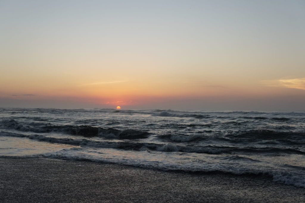 Sunset view from beach El Paredon