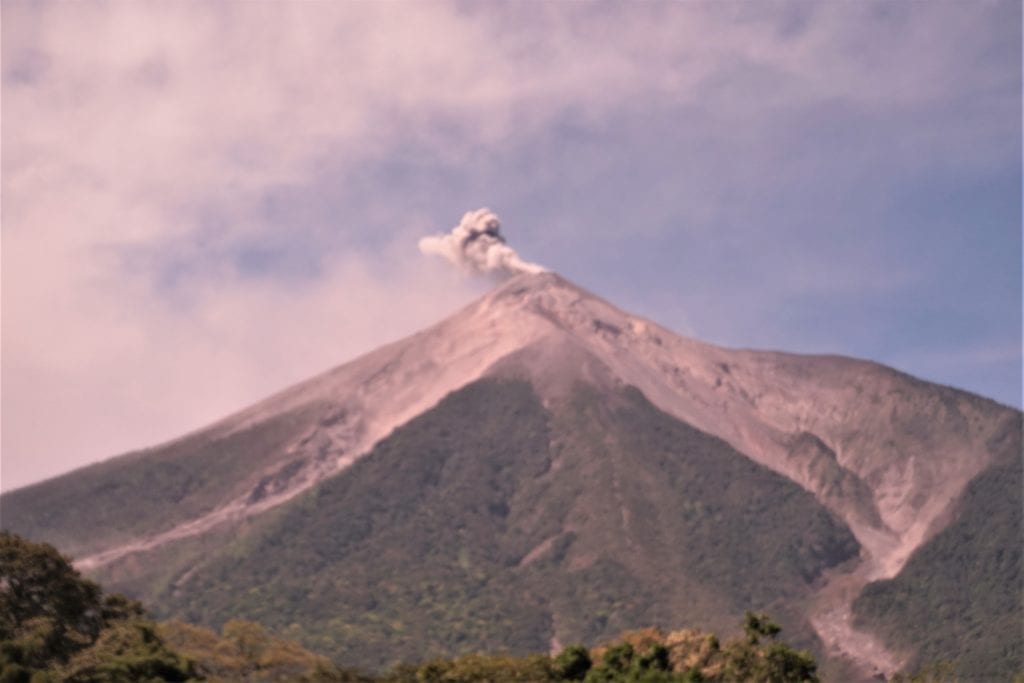 Volcán de Fuego ash cloud Guatemala