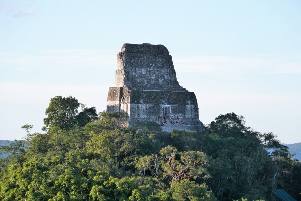 Temple IV viewed from plaza of the lost world