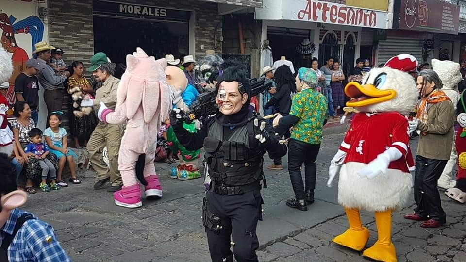 Street parade with costumes Guatemala