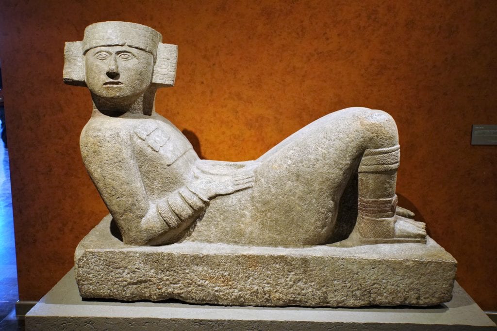 Chac-Mool statue originating from the Temple of the planet Venus, Chichen Itza