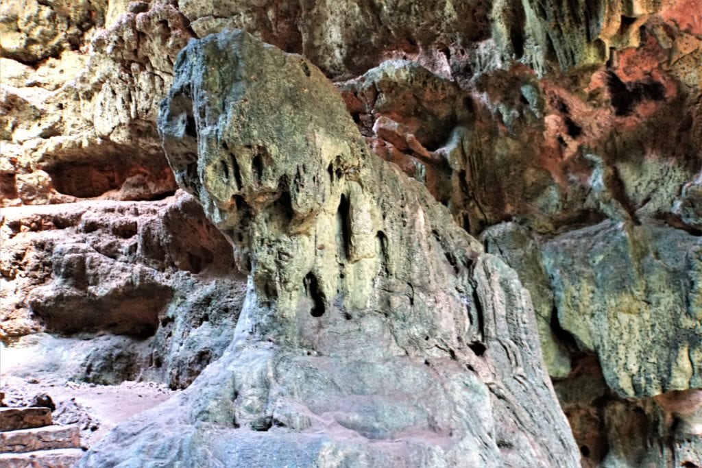 Grottoes Loltun Caves stalactites one looks like a lion roaring