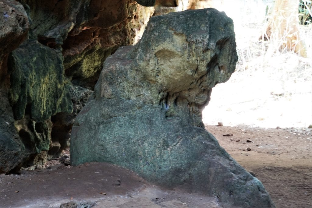 Grottoes Loltun Caves stalactites looking like a owl