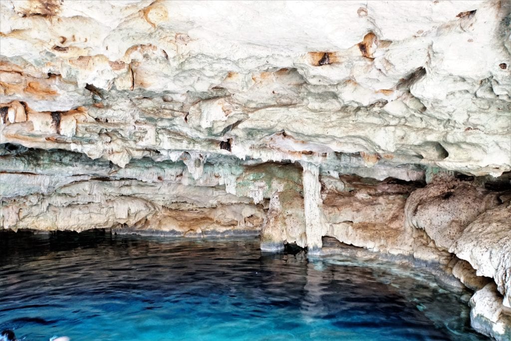 Looing at pool of Dzonbaca cenote