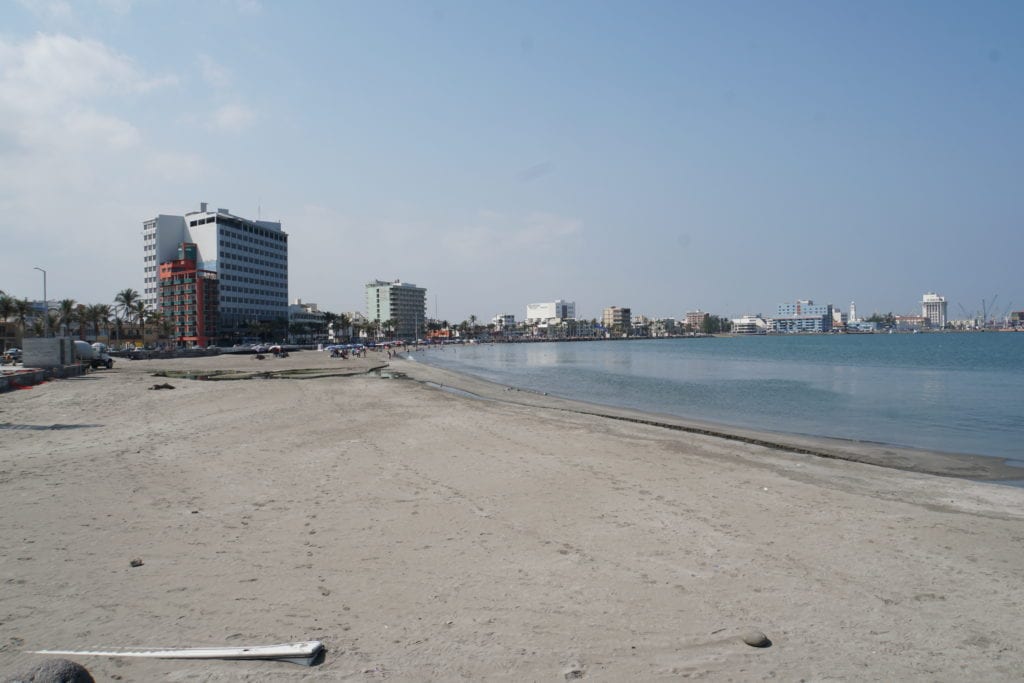 Veracruz city empty beach