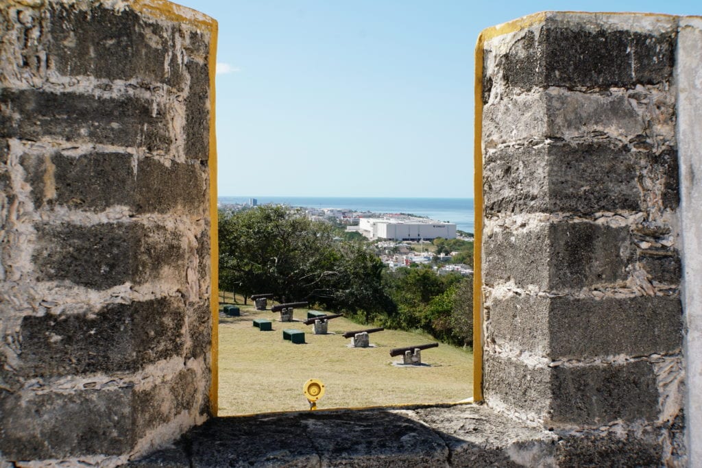 Fuerte San Jose el Alto looking over cannons