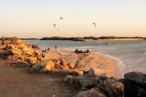 Beach Chuburna Puerto Mexico kite surfing