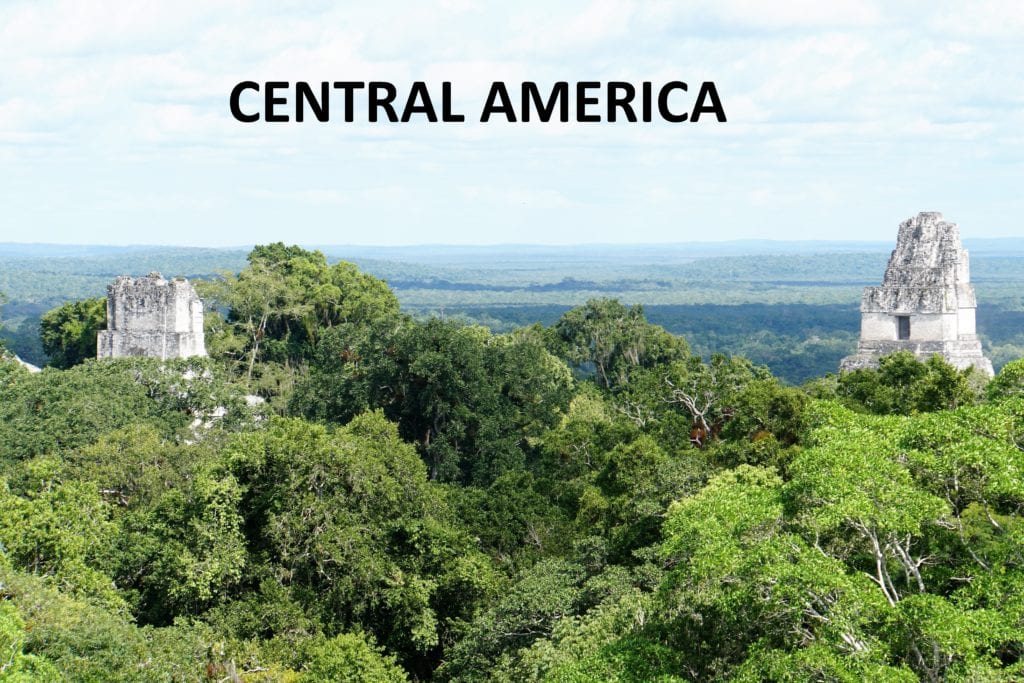 Central America theme Looking At ruins in Tikal