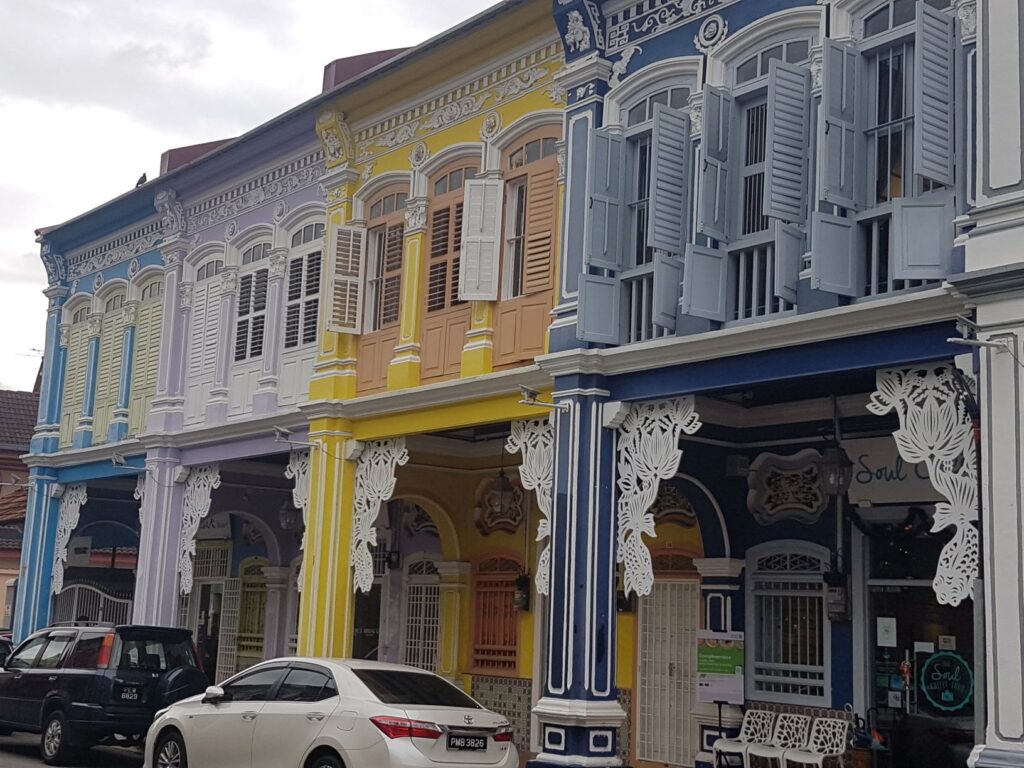 Old Chinese shophouses George Town