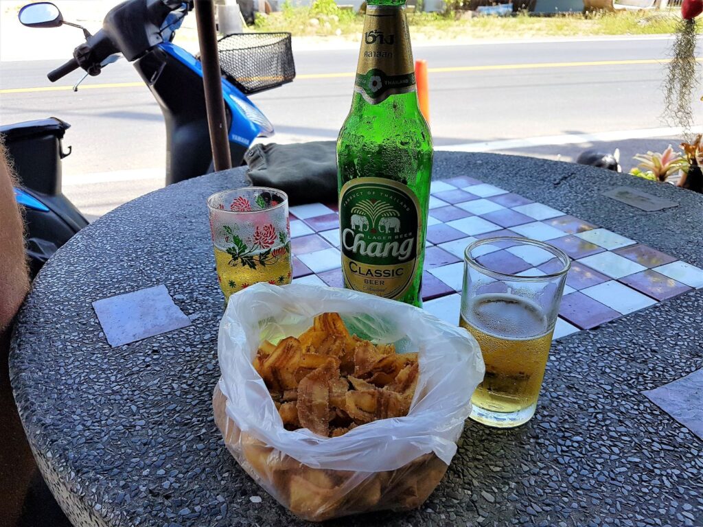 Beer and banana chips