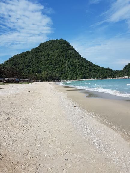 Kho Khao Beach looking toward hill in the distance