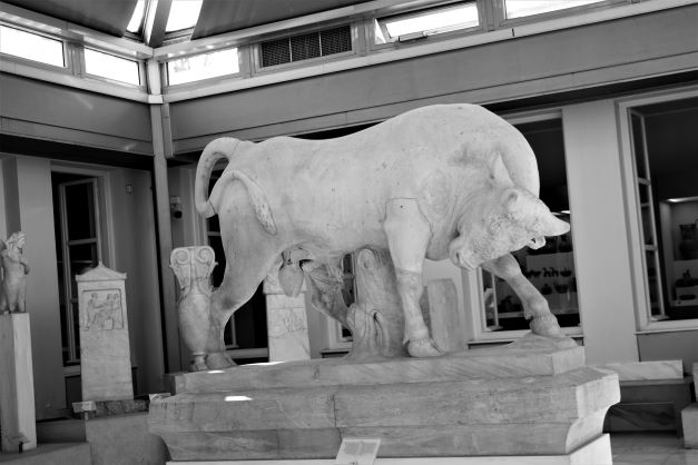 Kerameikos museum large bull statue