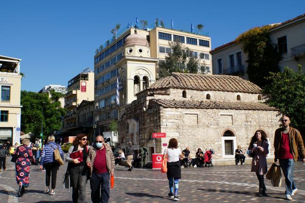 Monastiraki Square people