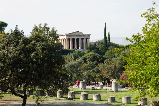 Temple of Hephaistos up on the hill