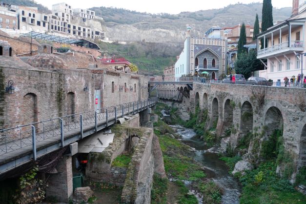 Tbilisi bathhouse along the river