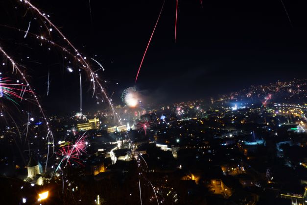 Tbilisi new years fireworks show