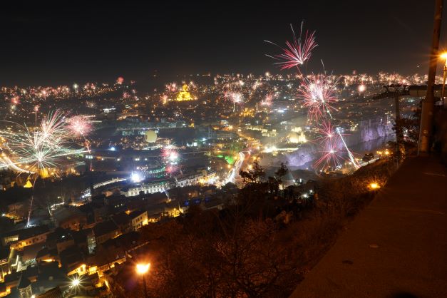 Tbilisi new years fireworks