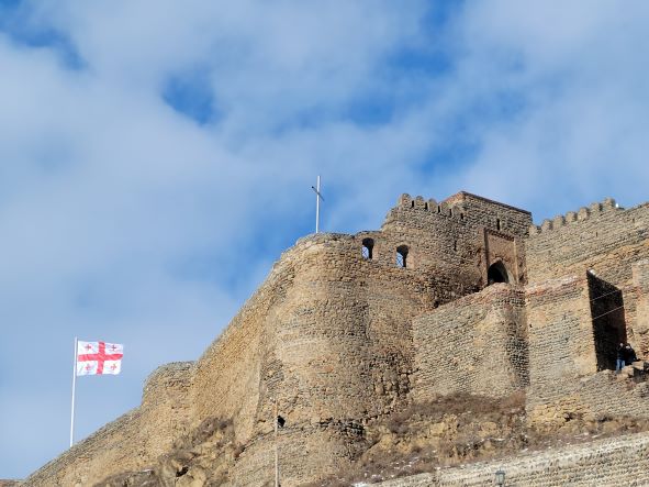 Gori Fortress with flag