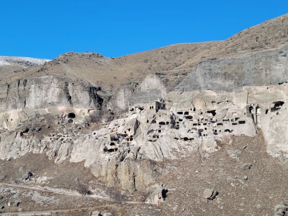 Vardzia Cave Monastery view across the river