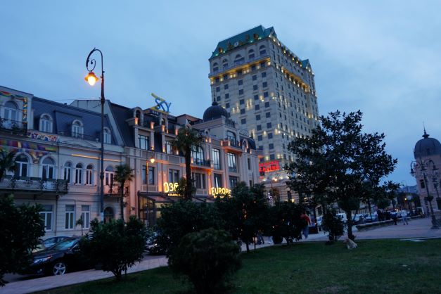 Europe Square hotel building in Batumi