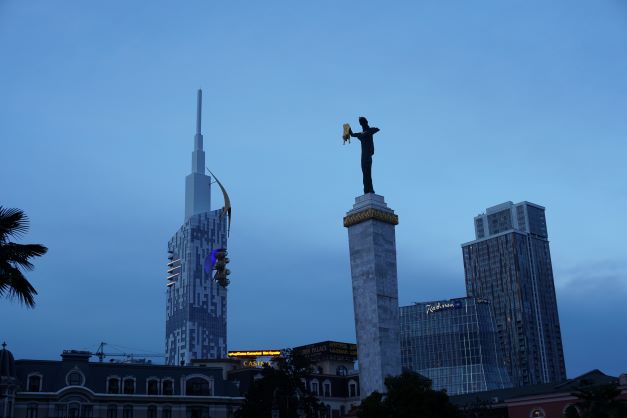 Europe Square sky line in Batumi