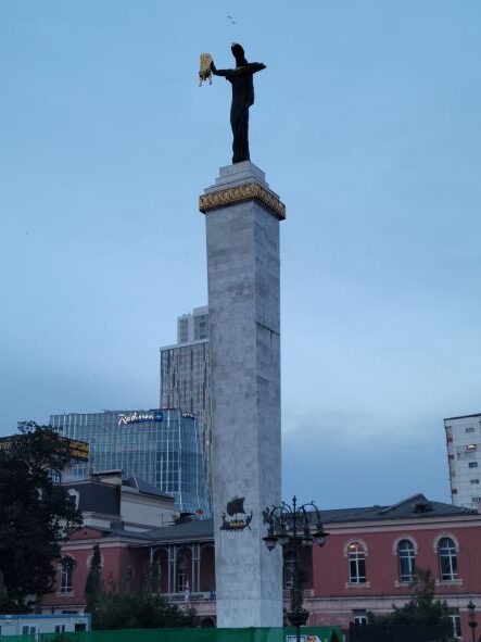 Statue of Medea at europe square in Batumi