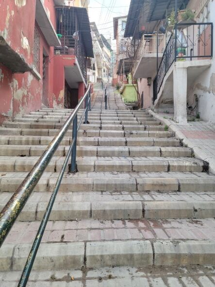 Steps leading up to the upper streets