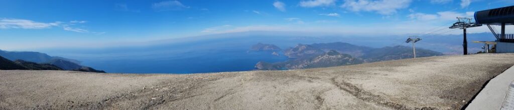 Launch point for paragliding at Fethiye