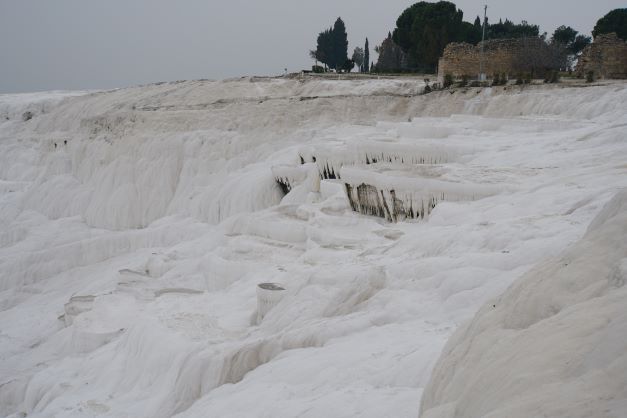 White travertine terraces Pamukkale