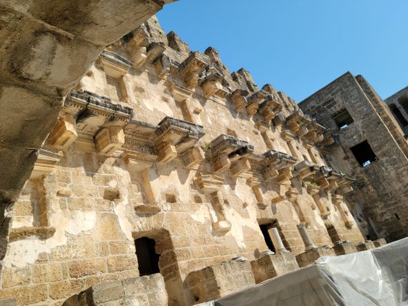 Aspendos theater skene building