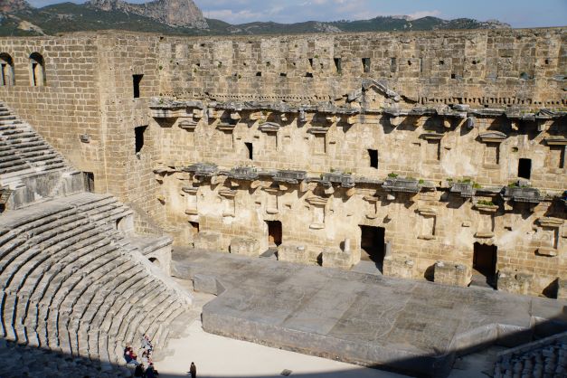 Aspendos theater viewing the skene building