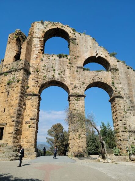 Aspendos aquaduct in sun