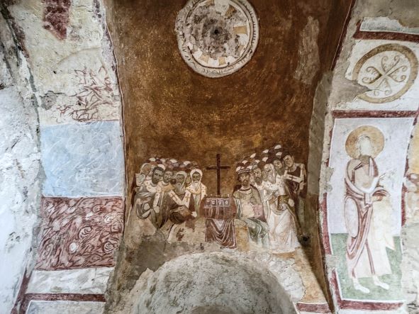 Ceiling fresco at St Nicholas church