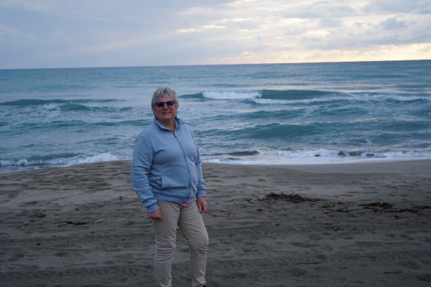 Cindy standing on Patara beach