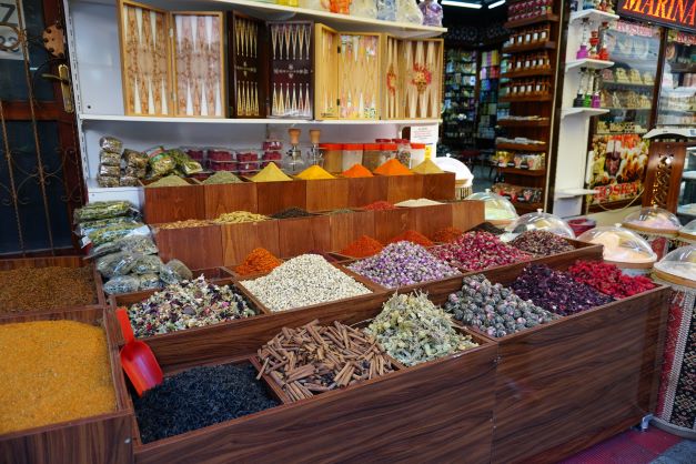 Spices in bazaar in Antalya