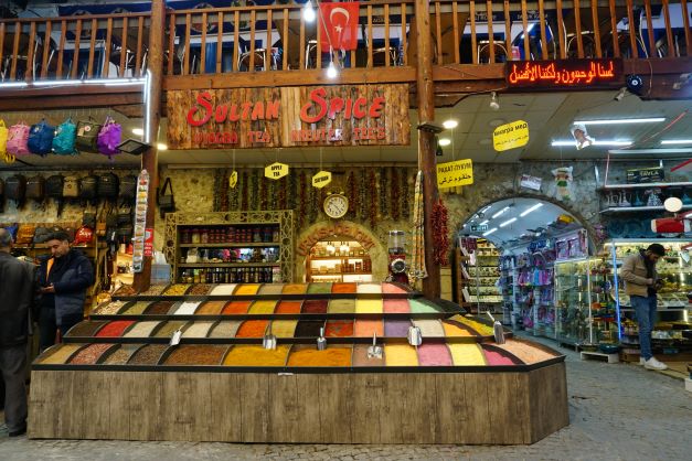 Spices in the bazaar in Antalya