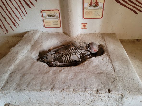 Typical buried person in floor at Catalhöyük