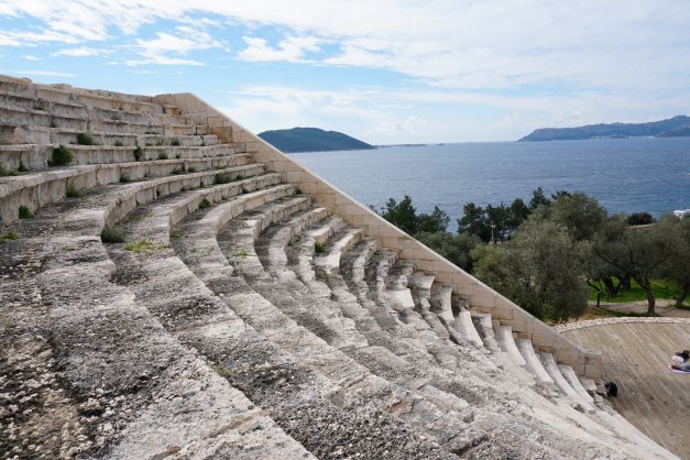 looking out to sea from  Antiphellos theater in kas