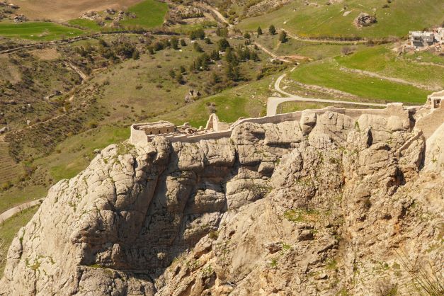 Looking down on Kahta Castle from Arsameia