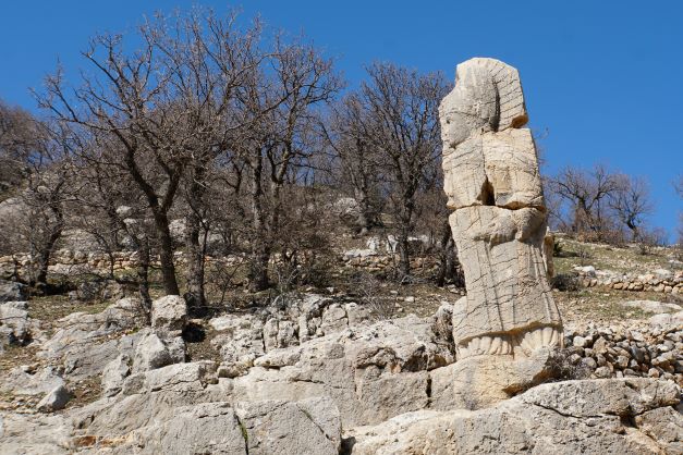 Monument below Cave entrance