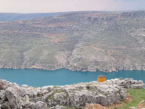 View looking down at Euphrates river